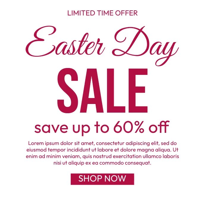 Easter Day Sale Instagram Post template