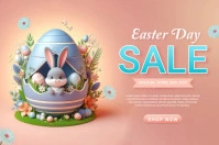 Easter  Day Sale Flyer Template Poster