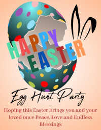 Easter day social media post Flyer (US Letter) template