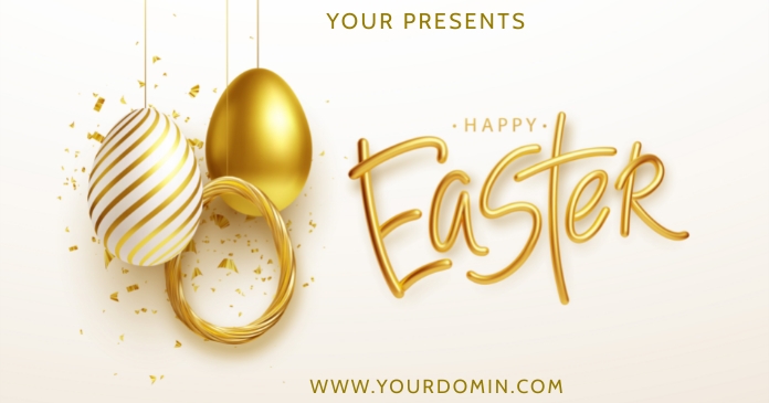 Easter delt Facebook-billede template