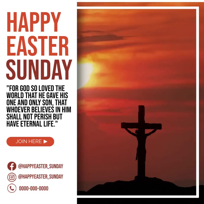 Basic Easter Post Easter Template | PosterMyWall