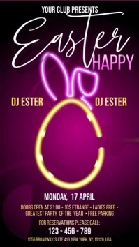 Easter Digital Display (9:16) template