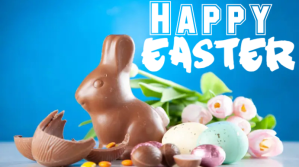Blue Easter Digitalt display Template