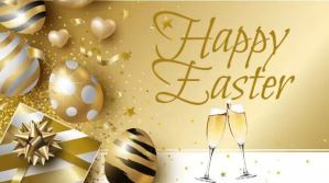 橙色 Easter Digitalt display Template