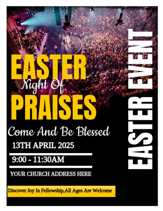 Black Easter Flyers Template | PosterMyWall