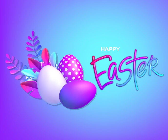 Easter design Large Rectangle template