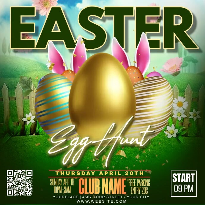 easter Square (1:1) template