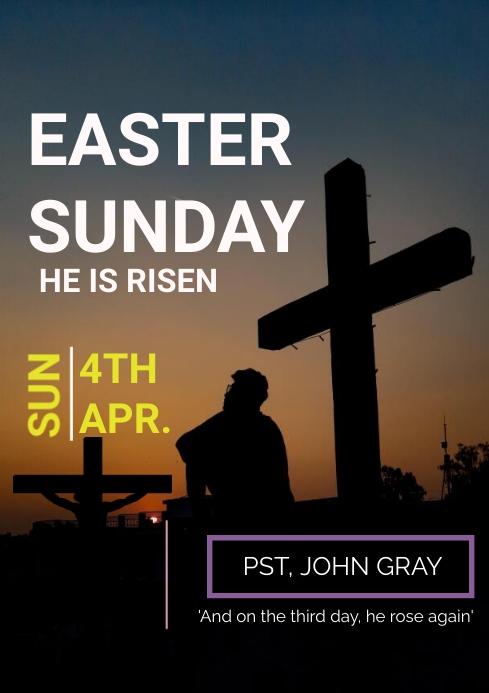 easter A4 template