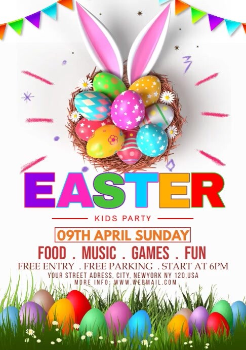 Easter Programme Poster Easter Poster Templates Free