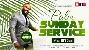 Palm Sunday Service Digitalt display Template
