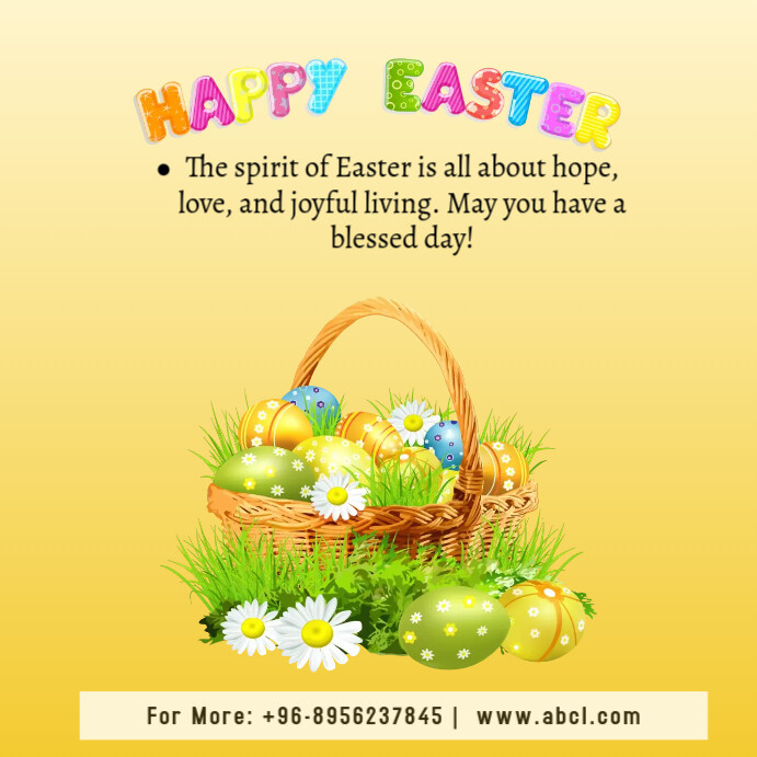 Basic Easter Post EASTER Template | PosterMyWall