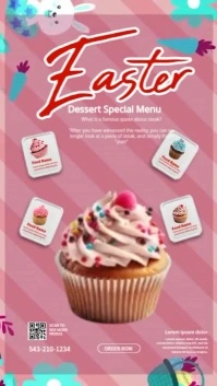 Easter Dessert Menu Instagram Story template