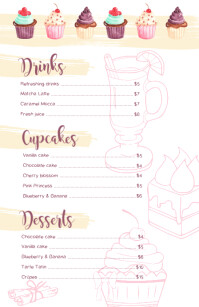 1 560 Dessert Menu Customizable Design Templates Postermywall