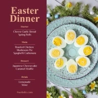 Easter Dinner Instagram-bericht template
