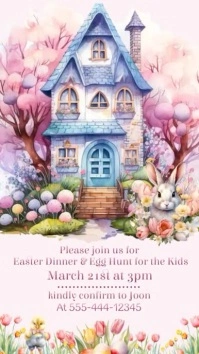 Easter Dinner House Party Invitation Instagram Story template