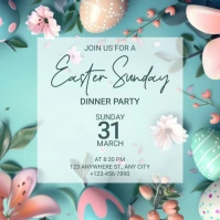 Easter Dinner Party Instagram Post Instagram-bericht template