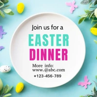 Easter Dinner party templates Message Instagram