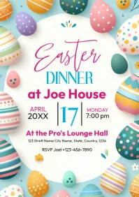 easter dinner template A4