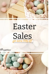 Easter discount sales Pinterest Graphic template