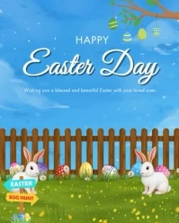 easter eg hunt Instagram Portrait template