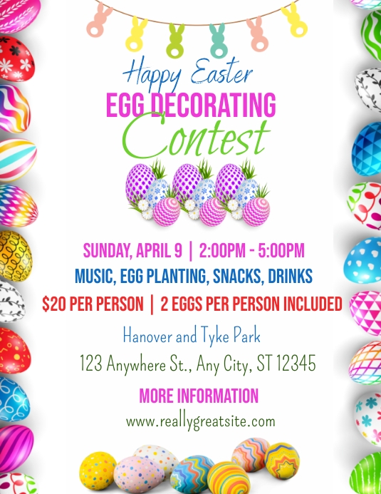 Easter egg decoration contest invitation Template | PosterMyWall