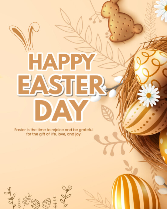 easter egg Instagram Portrait template