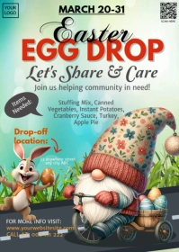 easter egg drop.event A6 template