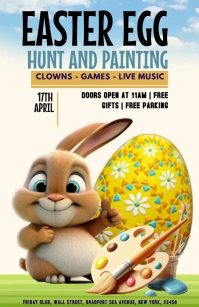 Easter Egg Hunt, Painting Tabloid template