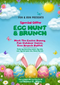 Easter Egg hunt & Brunch Template A4