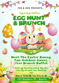 Easter Egg hunt & Brunch Template A4