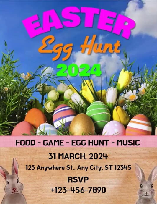 Easter Egg Hunt 2024 Flyer (US Letter) template