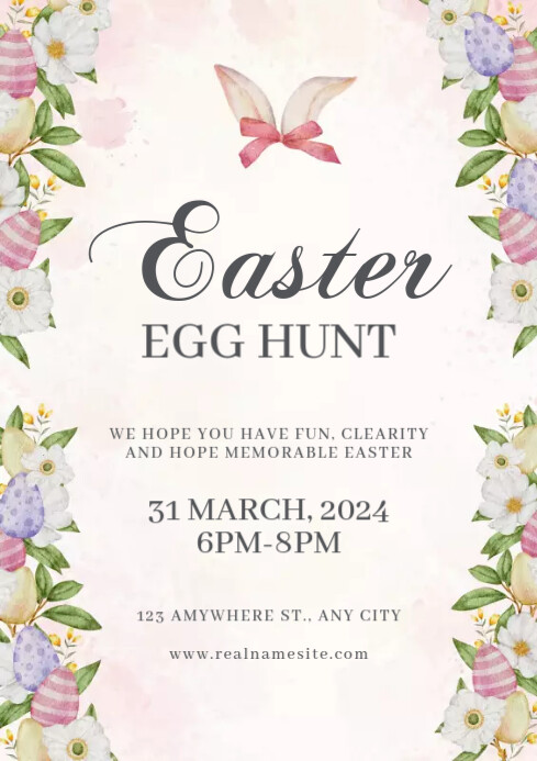 Easter Egg Hunt A3 Template | PosterMyWall