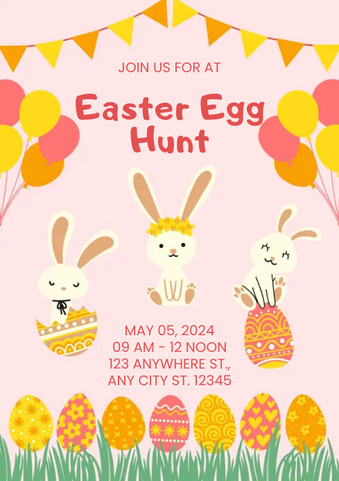 Easter Egg Hunt A4 Template PosterMyWall