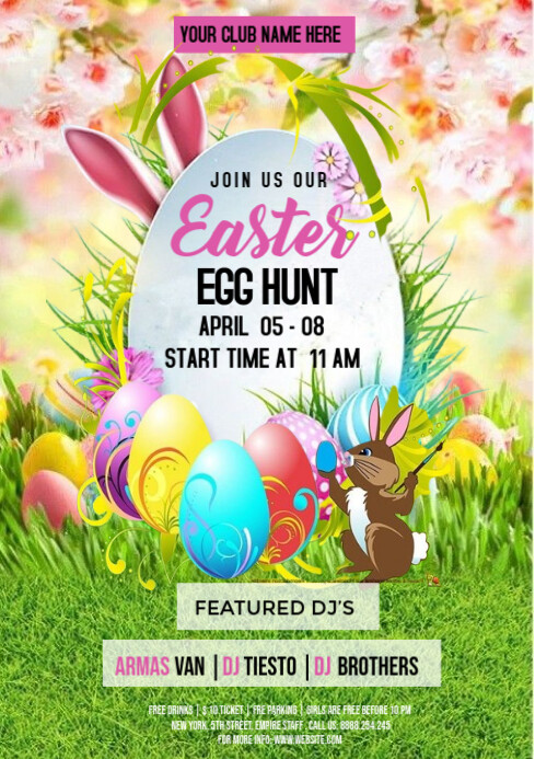 Easter Egg Hunt A4 Template | PosterMyWall