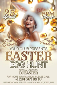 Easter Egg Hunt Banner 4' × 6' template