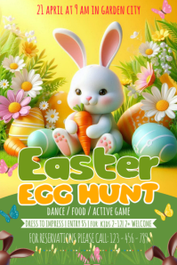 Easter Egg Hunt Banner 4' × 6' template