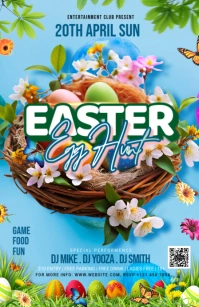 easter egg hunt Half Page Wide template