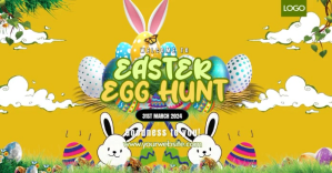 easter egg hunt Gedeelde afbeelding op Facebook template