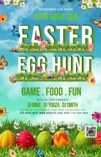 easter egg hunt Szeroki pół strony template