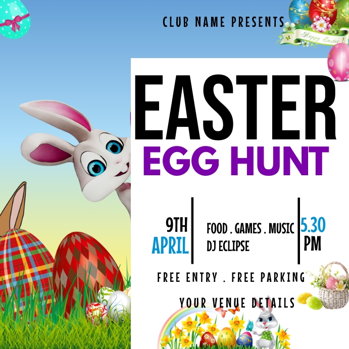 Easter egg hunt Wpis na Instagrama template