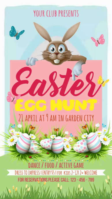 Modello Easter Egg Hunt Facebook Story | PosterMyWall