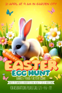 Easter Egg Hunt Cartel de 4 × 6 pulg. template