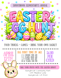 Easter Egg Hunt Pamflet (Letter AS) template