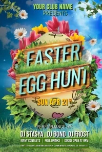 easter egg hunt Plakat template