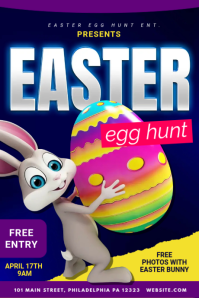 Purple Easter Egg Hunt Template Tumblr Graphic