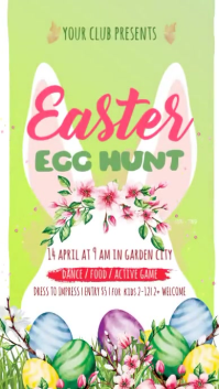 Easter Egg Hunt Digitale Vertoning (9:16) template