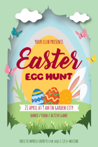 Easter Egg Hunt Banner 4' × 6' template