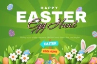 easter egg hunt Poster template
