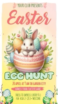 Easter Egg Hunt Digital Display (9:16) template