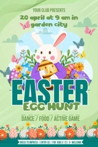 easter egg hunt Poster template
